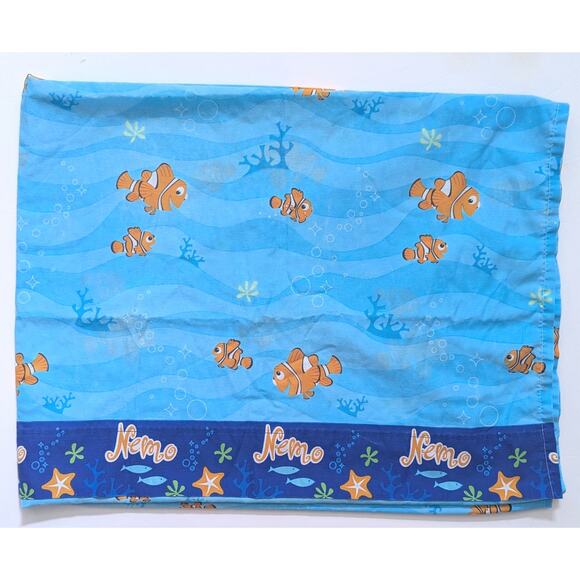 Vintage Disney Finding Nemo Twin Flat Sheet – 2000s Pixar Bedding, Marlin & Nemo - Picture 4 of 9